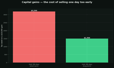 Short-term vs long-term capital gains